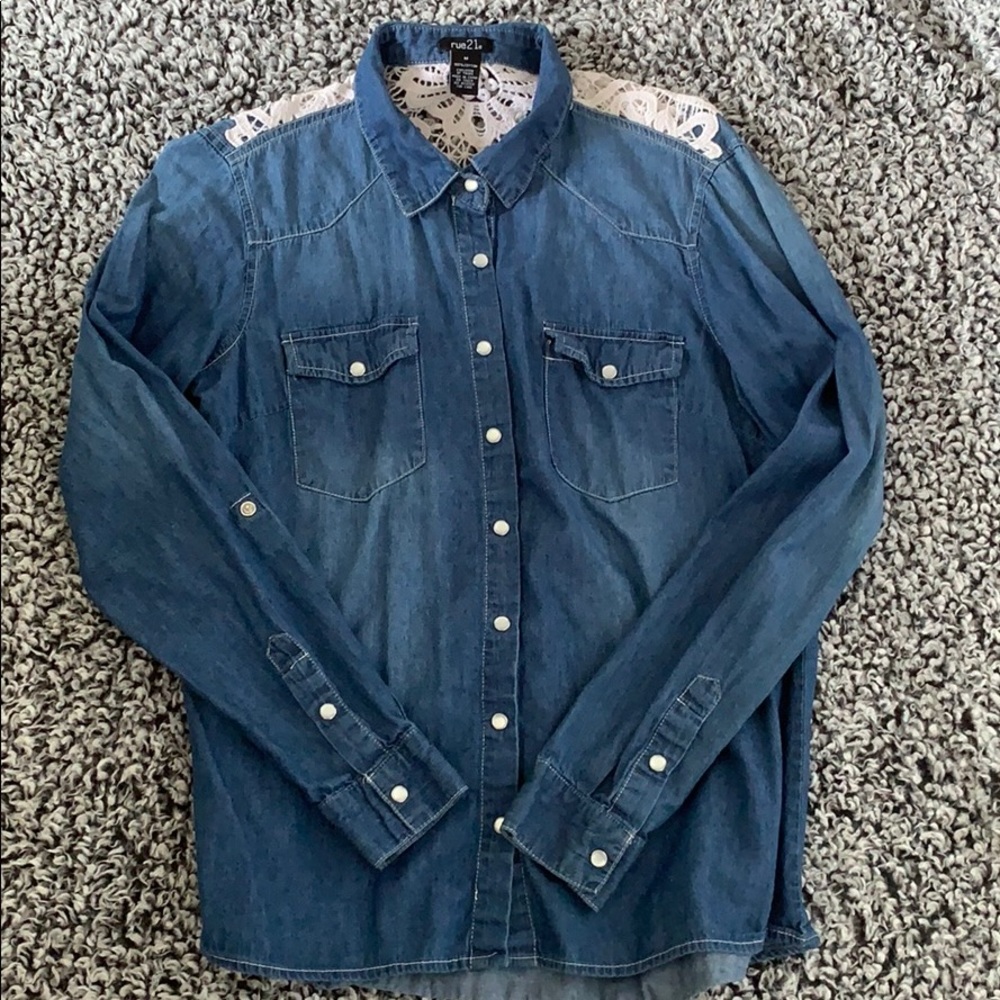Rue21 Denim Button Up